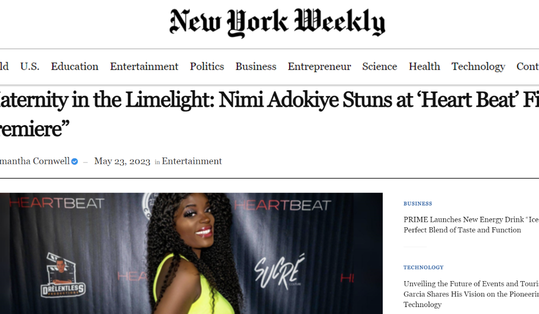 New York Weekly- Maternity in the Limelight: Nimi Adokiye Stuns at ‘Heart Beat’ Film Premiere”