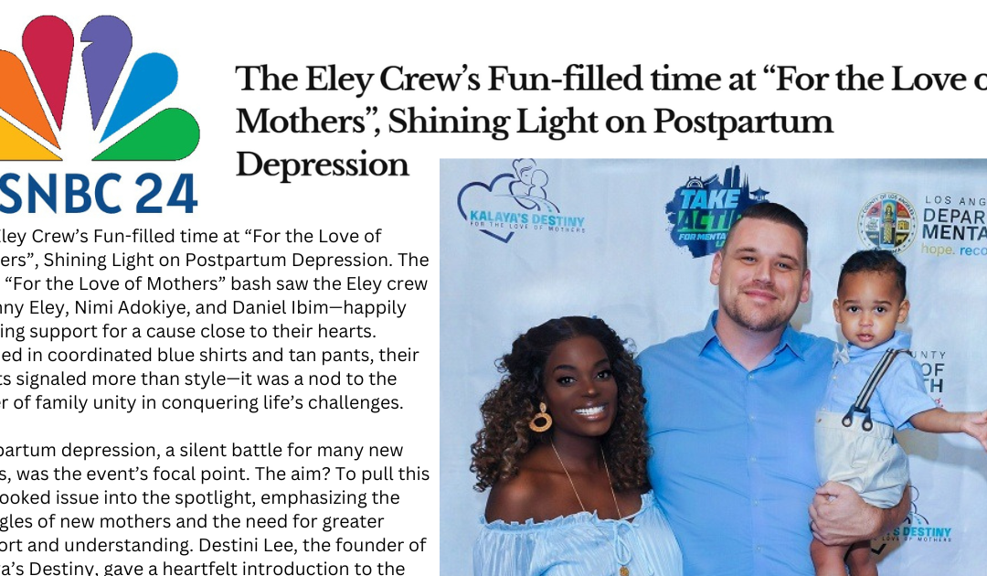 MSNBC- The Eley Crew’s Fun-filled time at “For the Love of Mothers”, Shining Light on Postpartum Depression